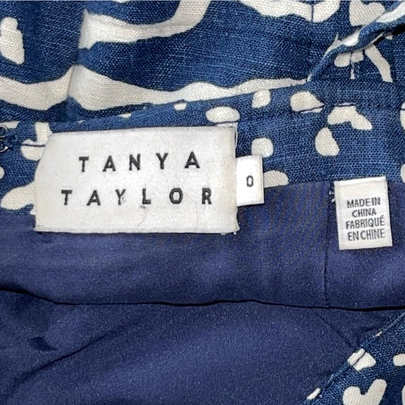 Tanya Taylor Abstract Animal Printed Antonia Dress Linen Blend {$495 Retail} 0 - Picture 5 of 9